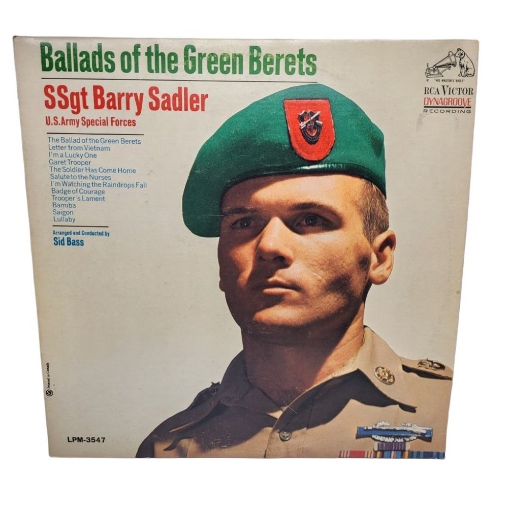 U.S. Army Special Forces Ballads Of The Green Berets SSgt. Barry Sadler Mono LP